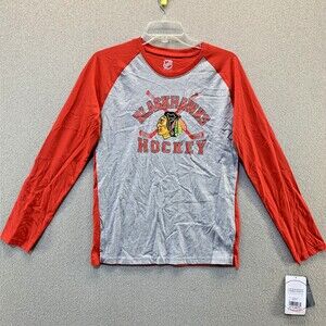 Chicago Blackhawks Long Sleeve T-Shirt Youth Large 14/16 NWT